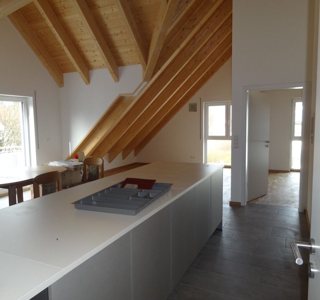Dachgauben kombiniert mit Sichtdachstuhl bieten eine offene angenehme Wohlfühlatmosphäre auch im Dachgeschoss